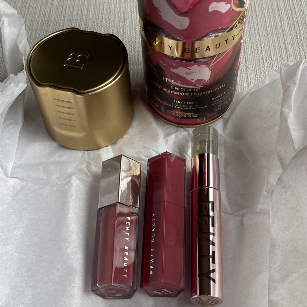 FENTY Beauty It`s Riri-szn Lip Set Gloss Bomb Icon Lipstick Gloss Stix - Picture 11 of 16